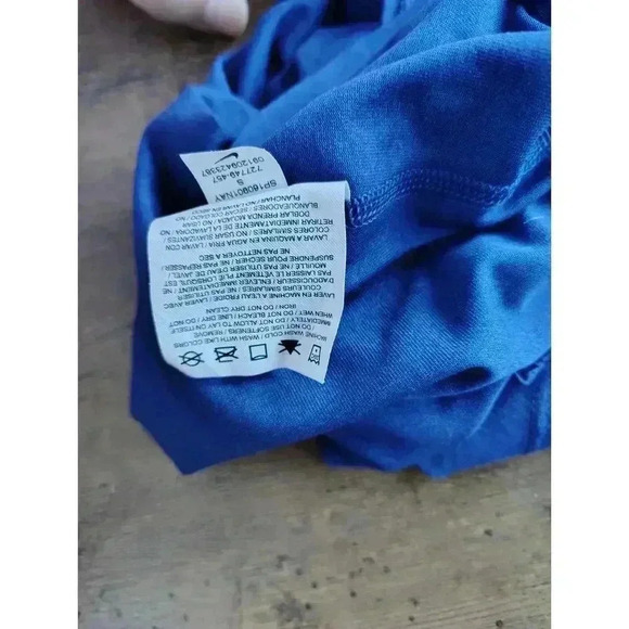 Women's Size S Nike Dri Fit  Just Do It Workout Tank Top Blue  Racerback - Picture 3 of 8